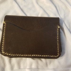 Hand crafted 3 pocket card wallet